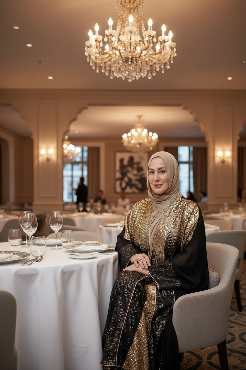 WASL FOIL 3PC ABAYA SET