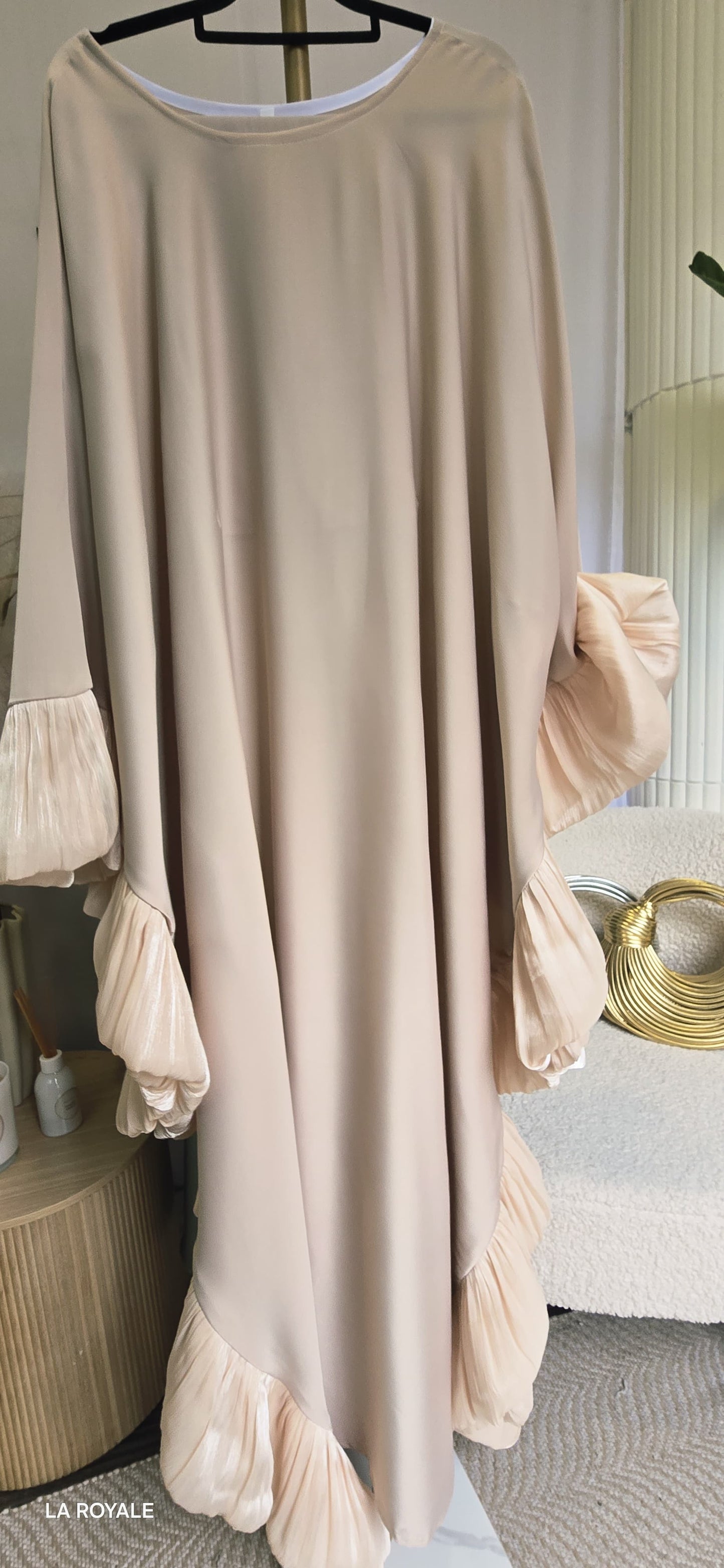 Maria Ruffle Abaya with Matching Scarf