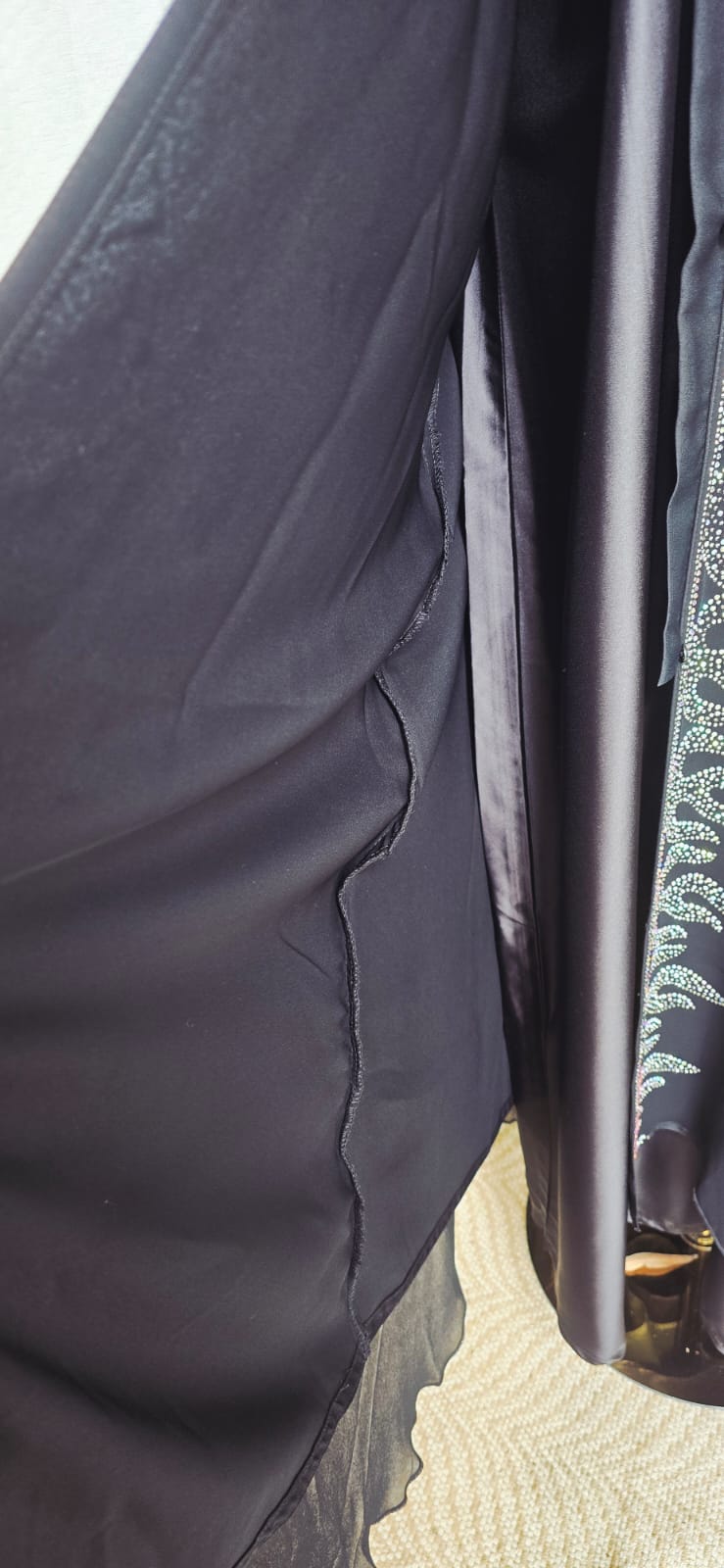 Hooded Chiffon Beaded Cape