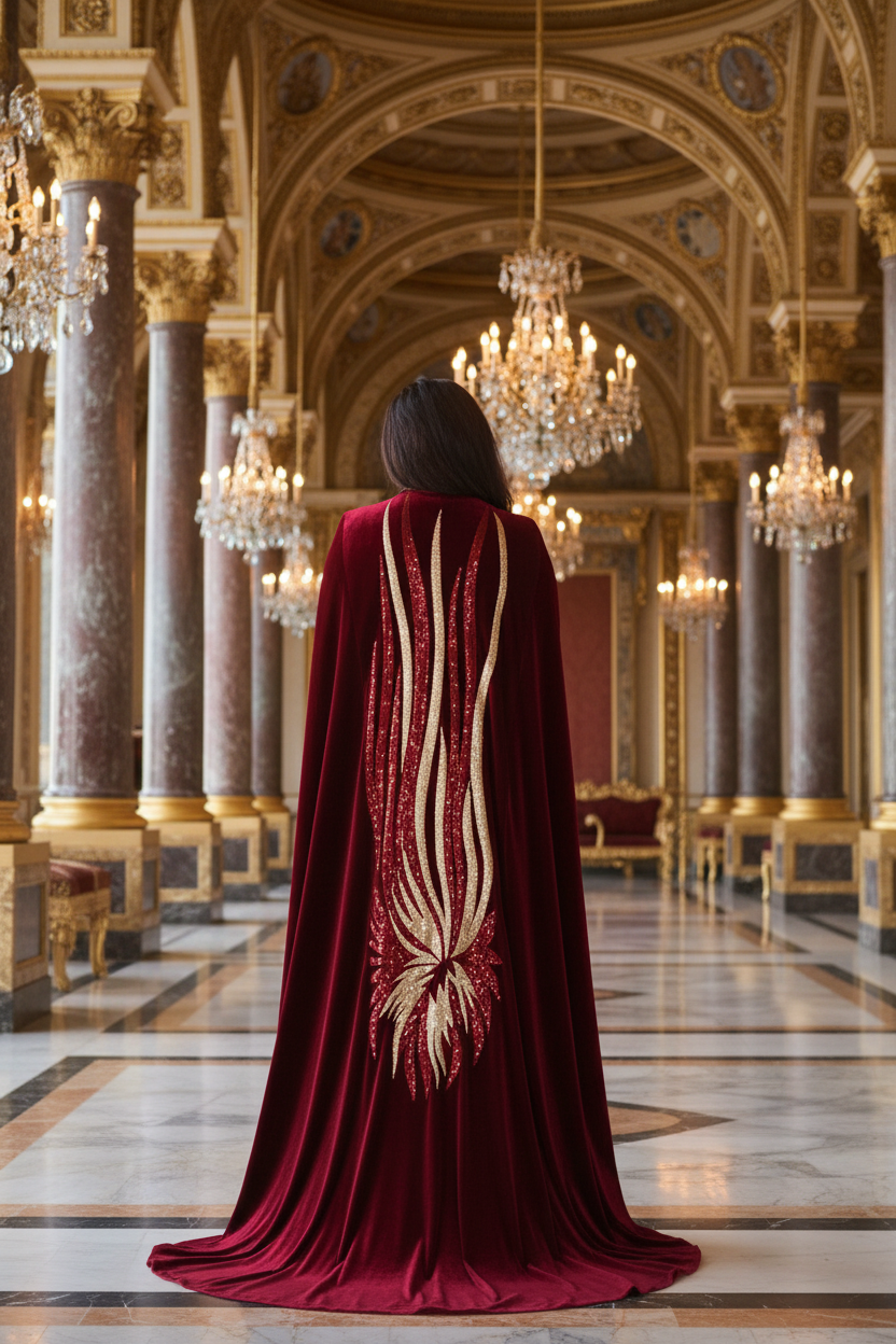 Amira Velvet Cape