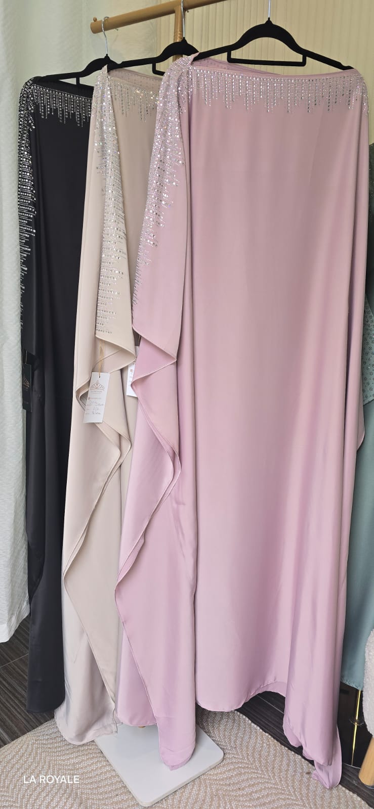 Dina Satin Crystal Batwing 2 pc