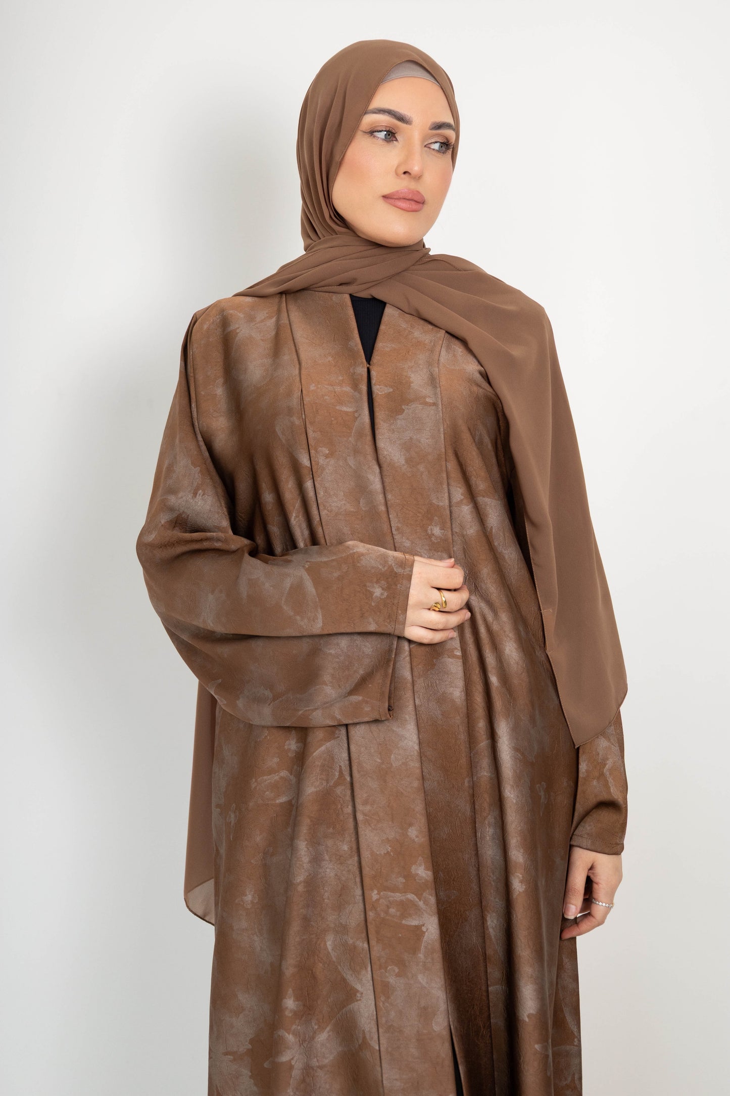 Butterfly print  Abaya with Scarf