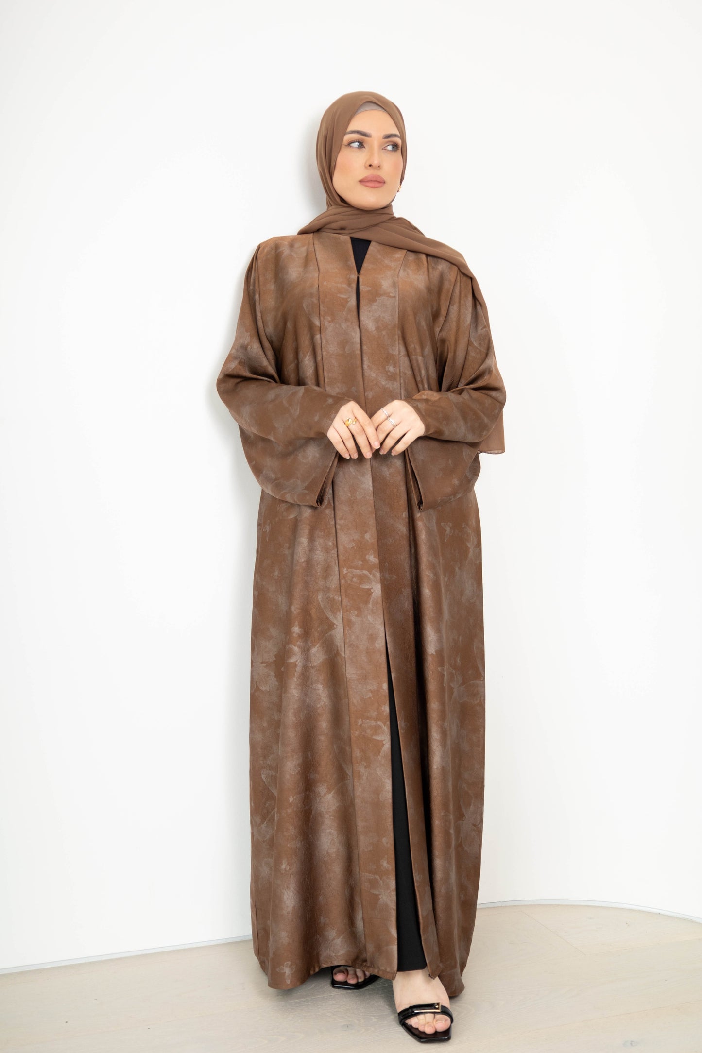 Butterfly print  Abaya with Scarf