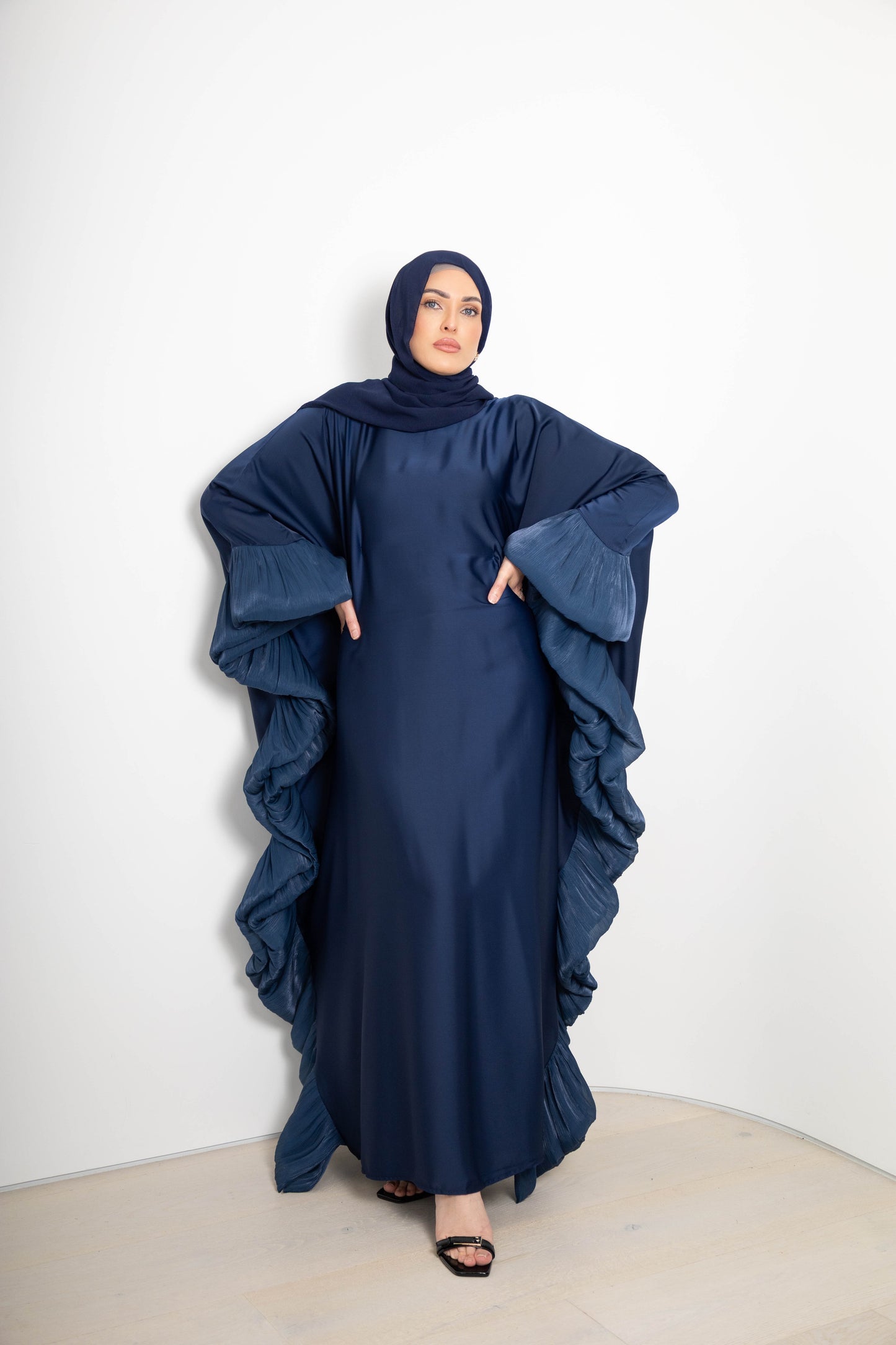 Maria Ruffle Abaya with Matching Scarf