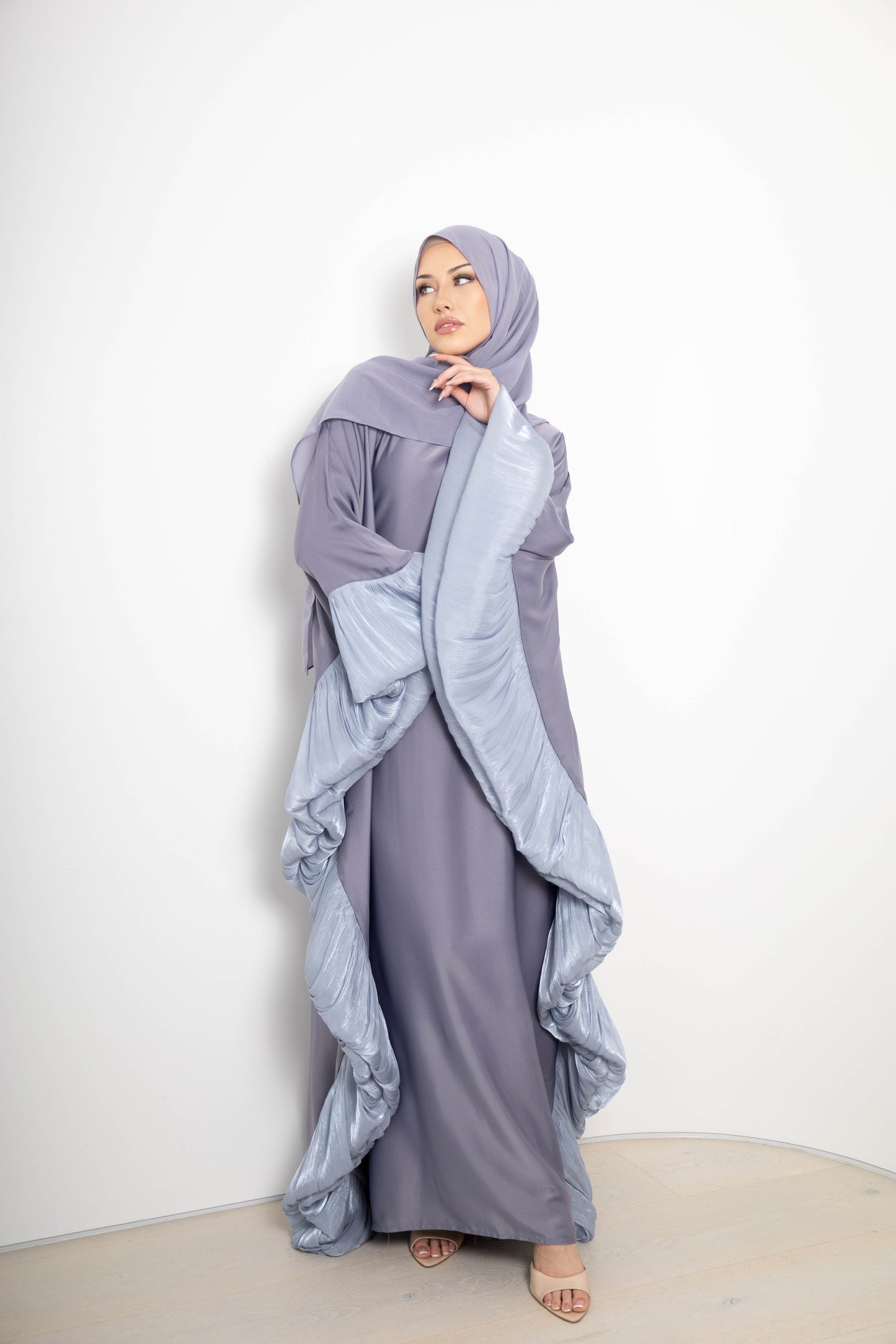 Maria Ruffle Abaya with Matching Scarf