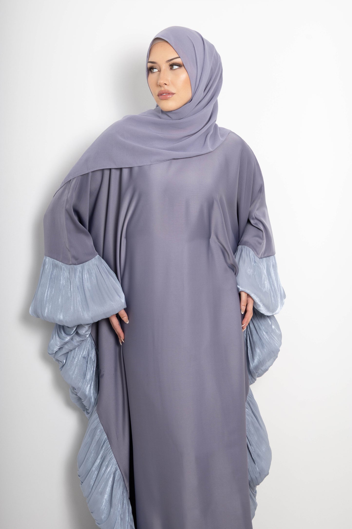 Maria Ruffle Abaya with Matching Scarf