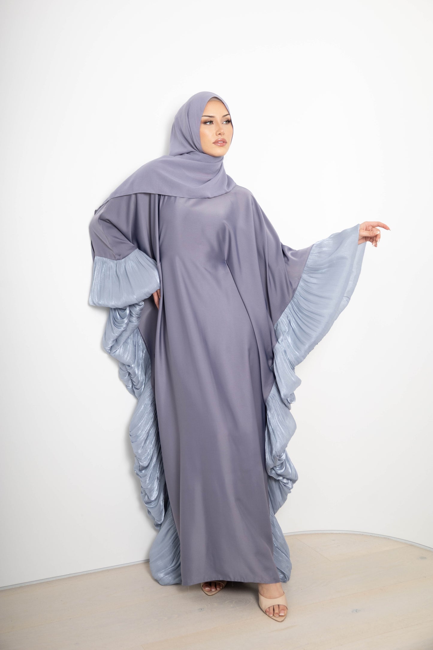 Maria Ruffle Abaya with Matching Scarf