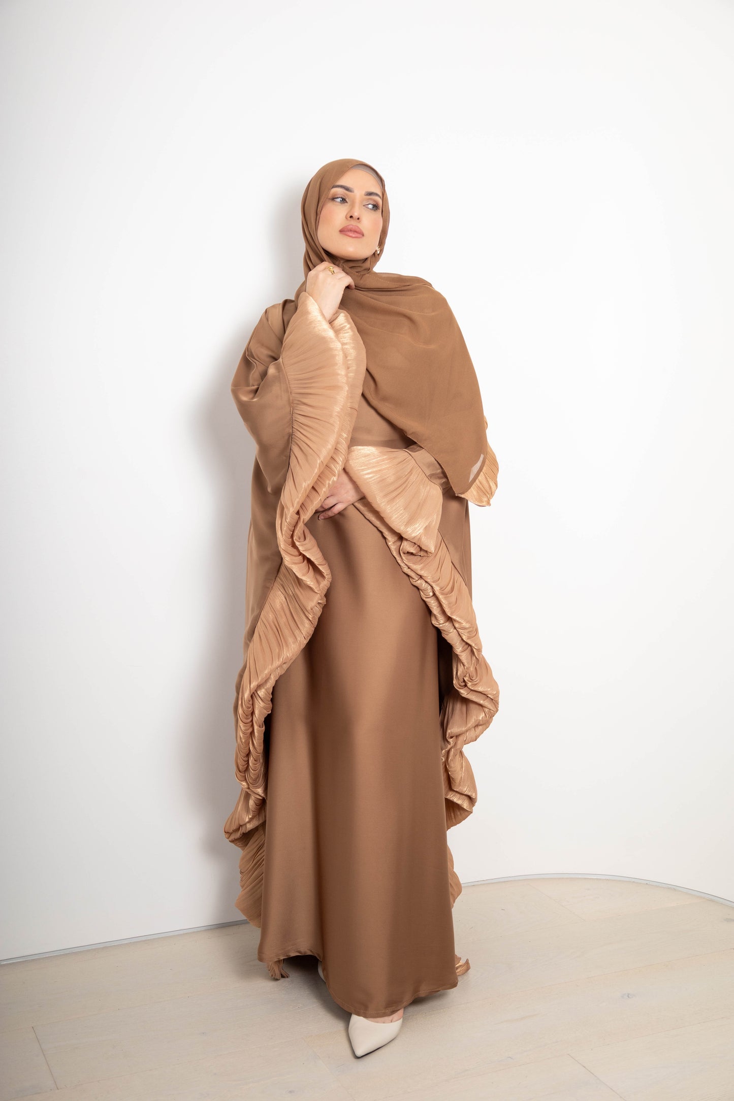 Maria Ruffle Abaya with Matching Scarf