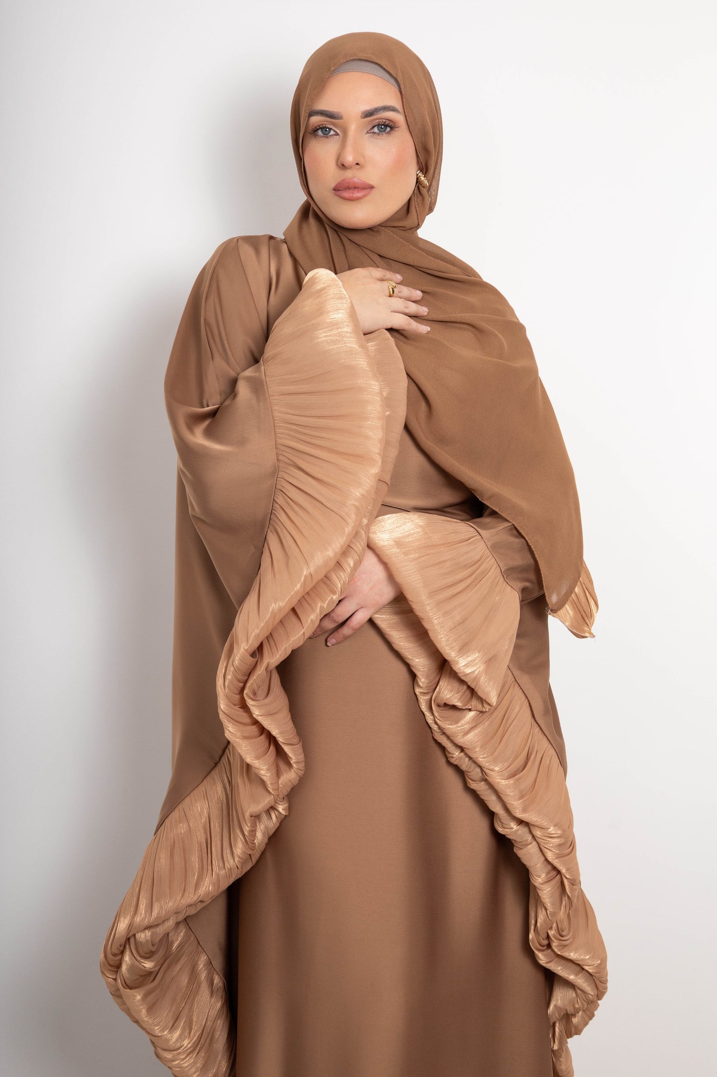 Maria Ruffle Abaya with Matching Scarf