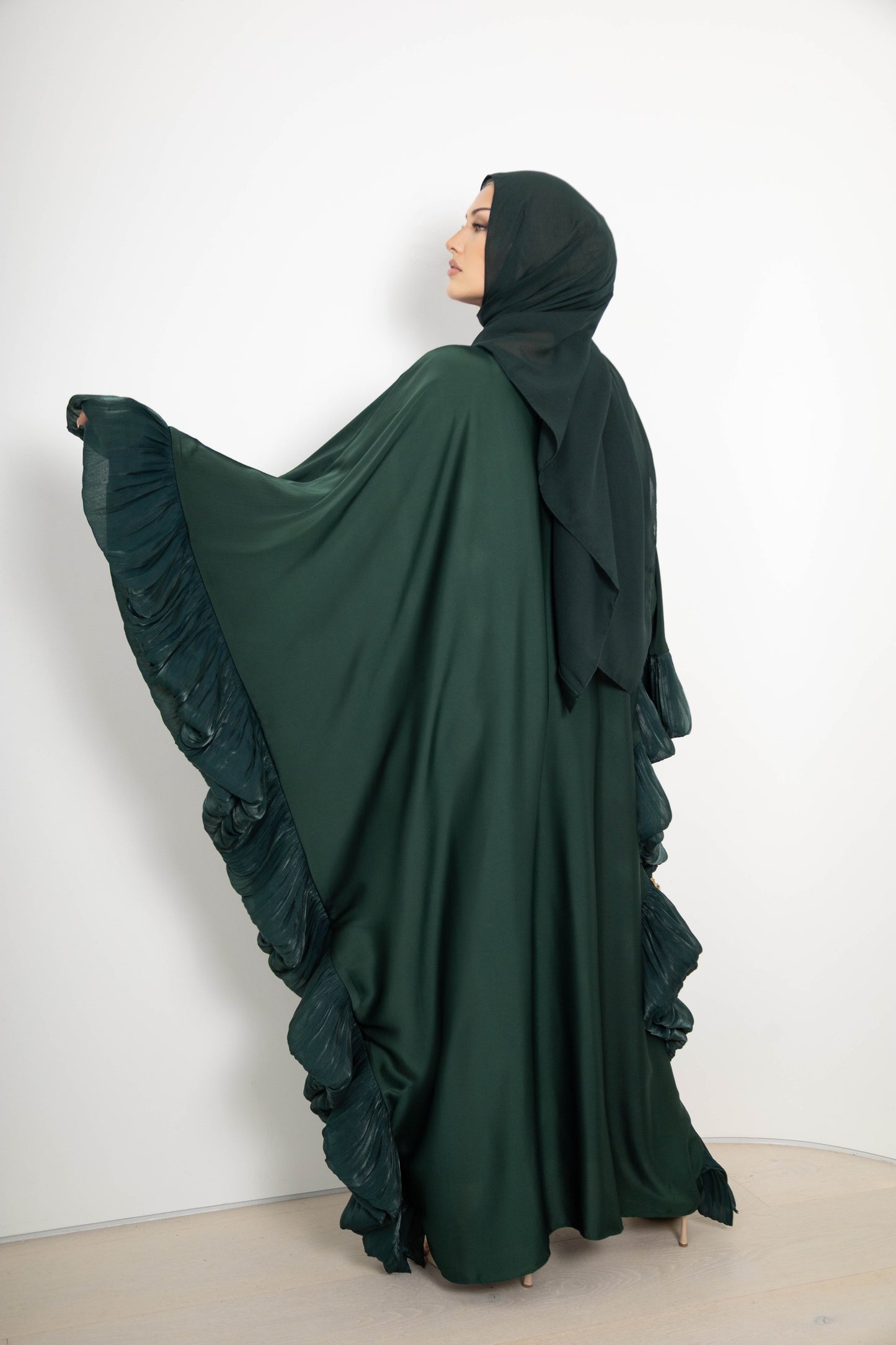 Maria Ruffle Abaya with Matching Scarf
