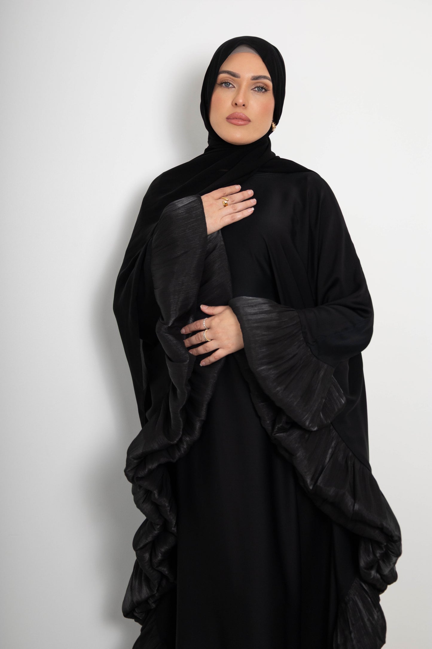 Maria Ruffle Abaya with Matching Scarf