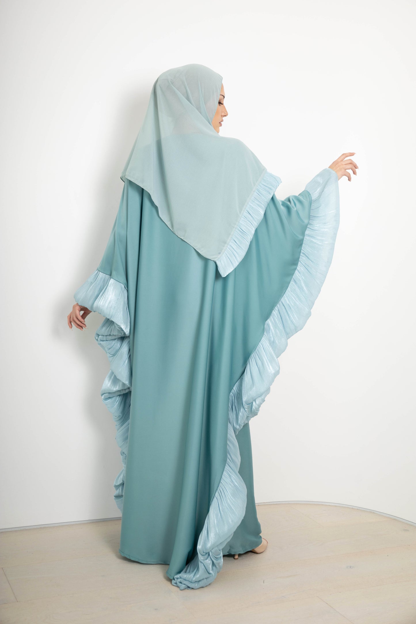 Maria Ruffle Abaya with Matching Scarf