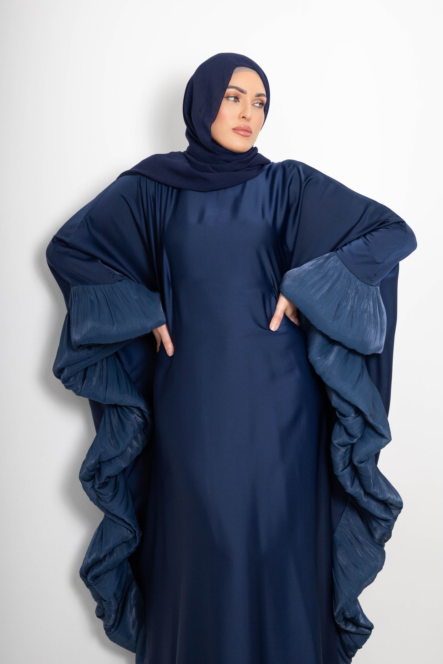 Maria Ruffle Abaya with Matching Scarf