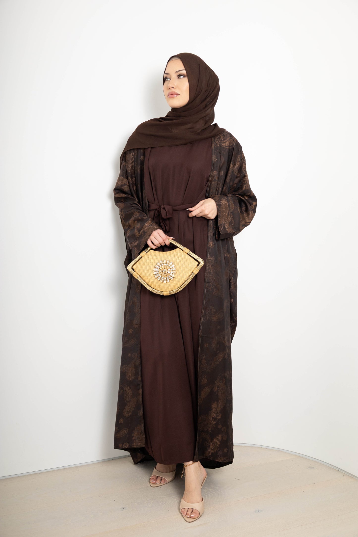 Paisley Abaya, 4 Piece Set
