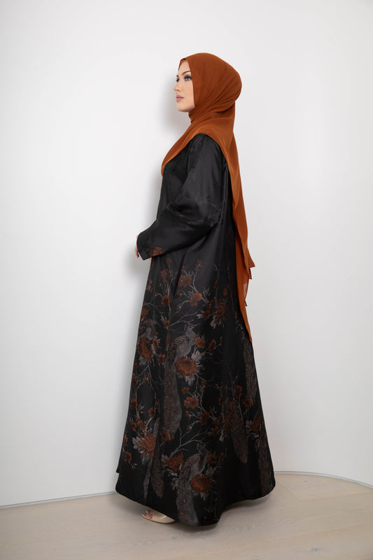 Peacock Abaya – 3-Piece Set