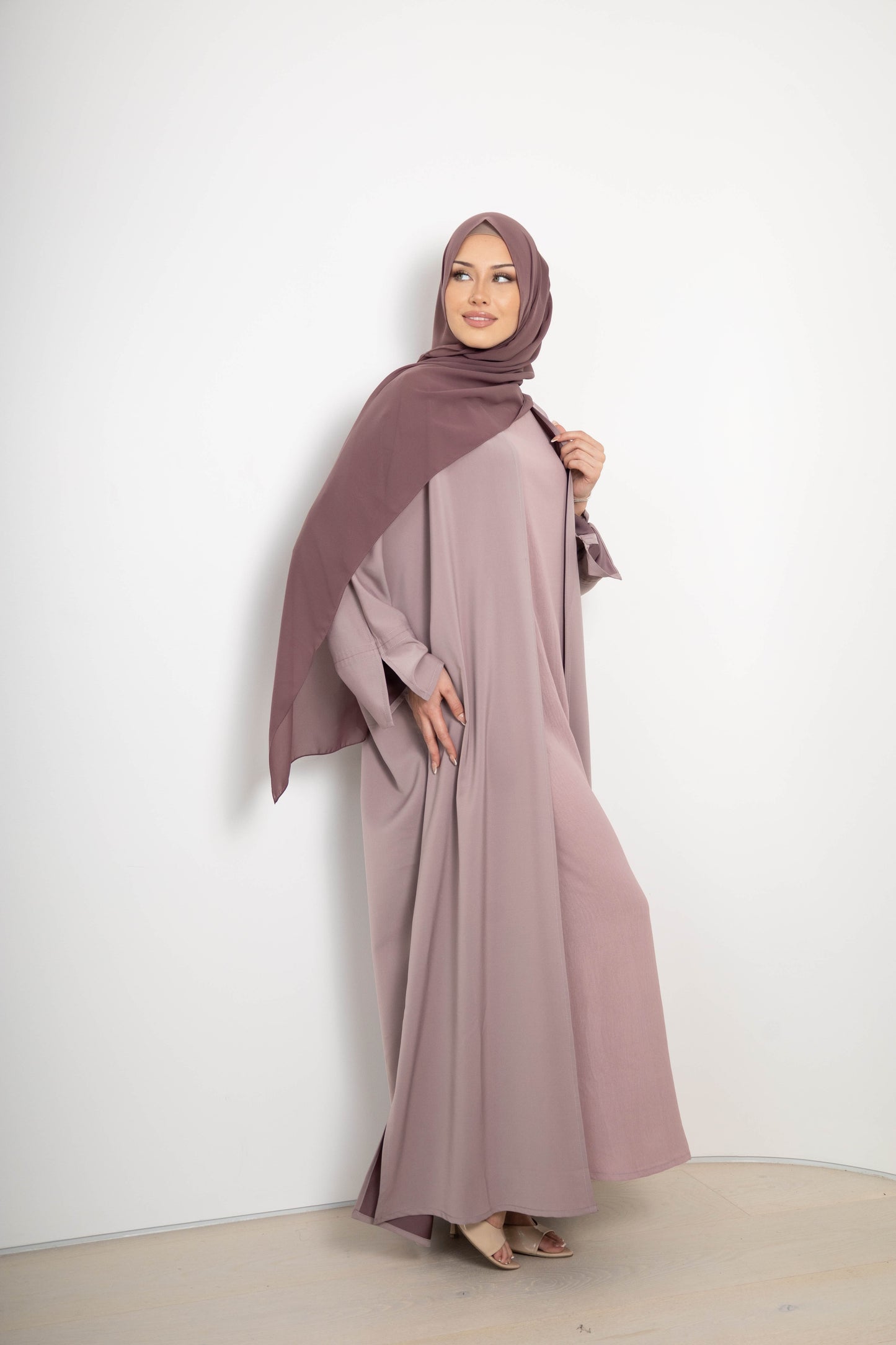 Tasneem Double-Sided Abaya – 3-Piece Set