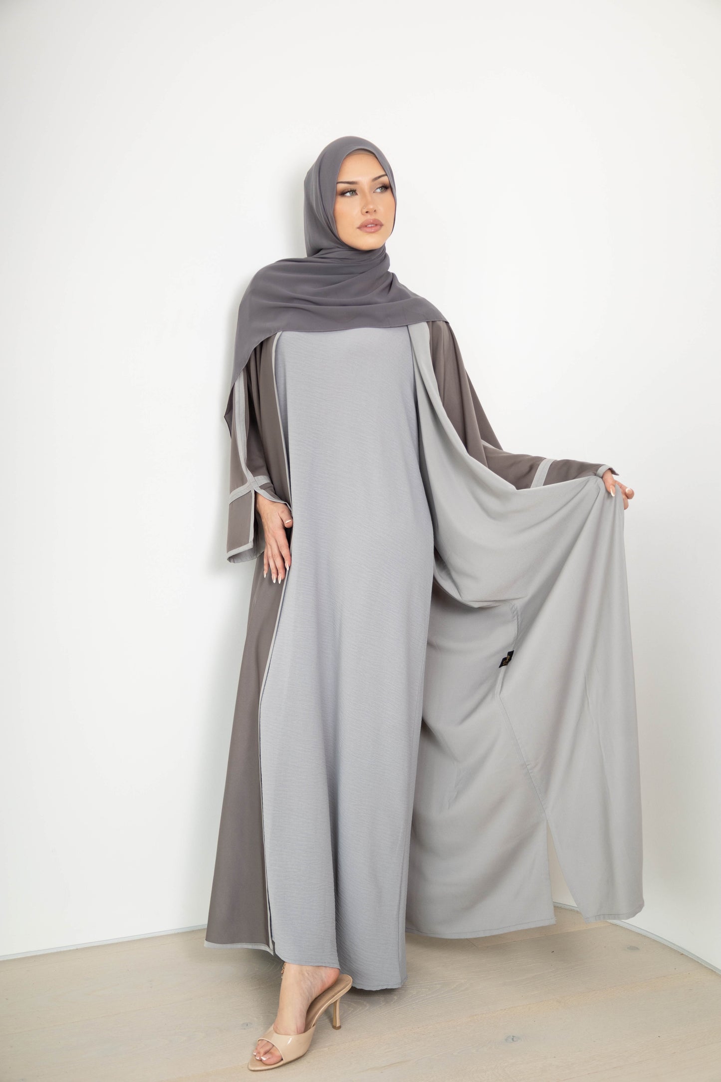 Tasneem Double-Sided Abaya – 3-Piece Set