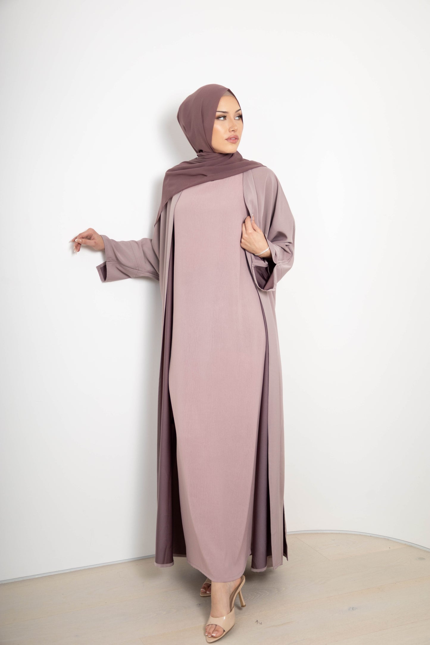 Tasneem Double-Sided Abaya – 3-Piece Set