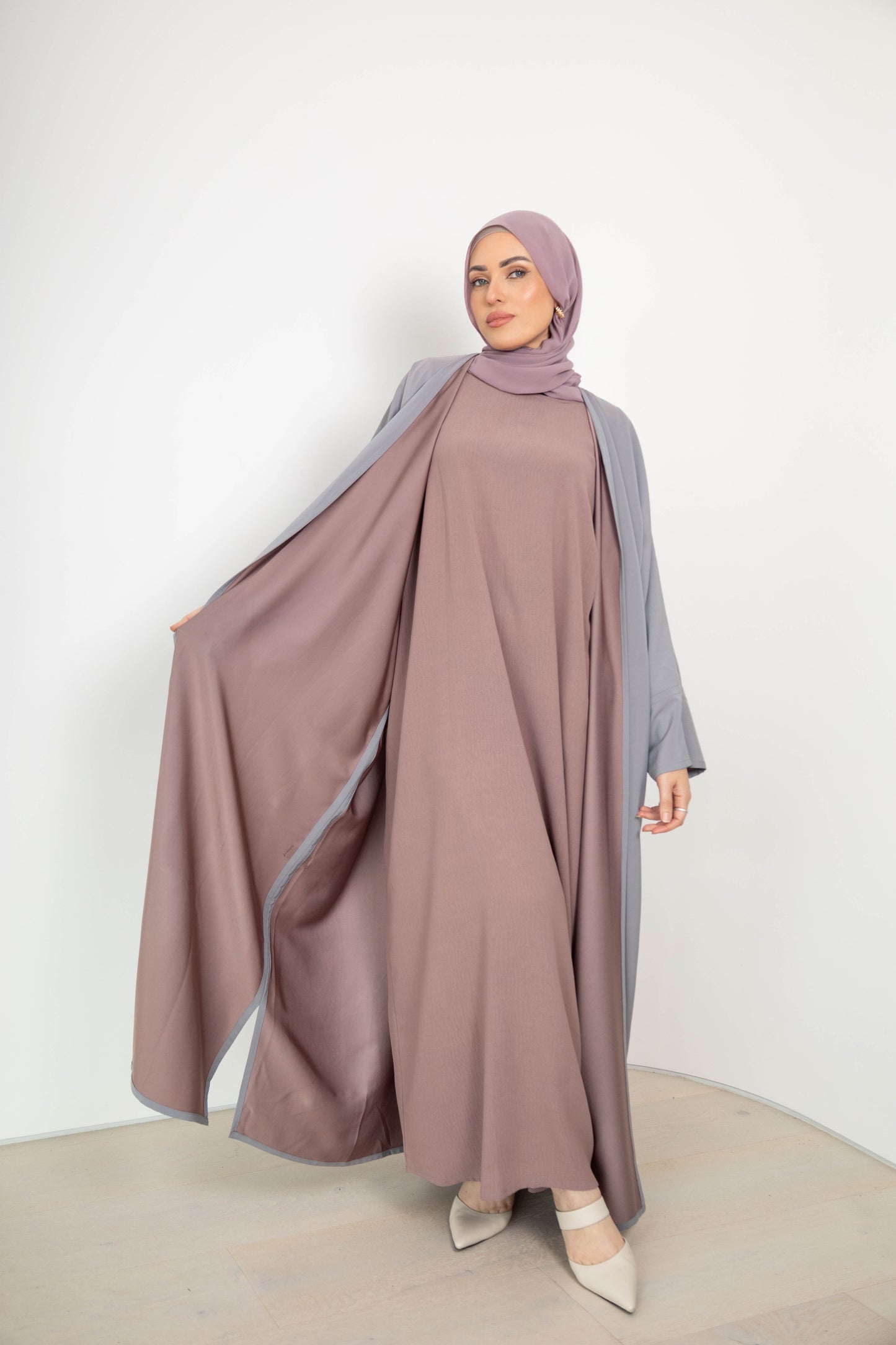 Tasneem Double-Sided Abaya – 3-Piece Set