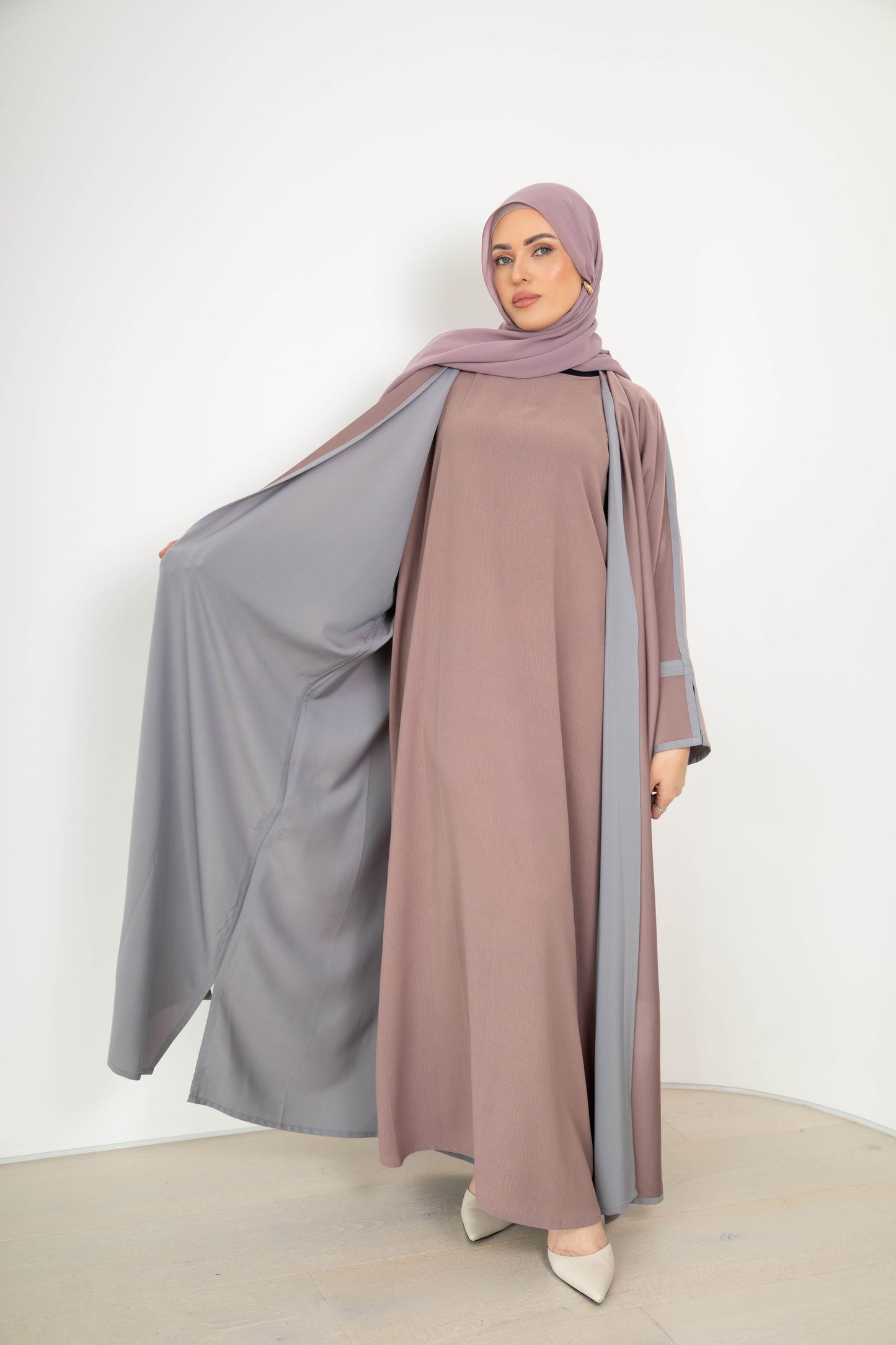 Tasneem Double-Sided Abaya – 3-Piece Set