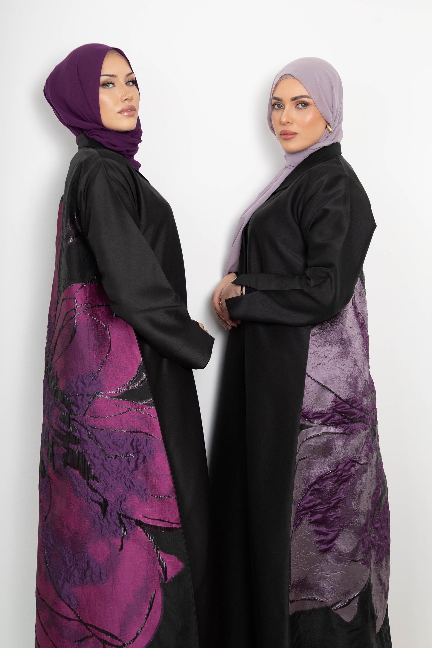 Zara Foils Abaya with Scarf