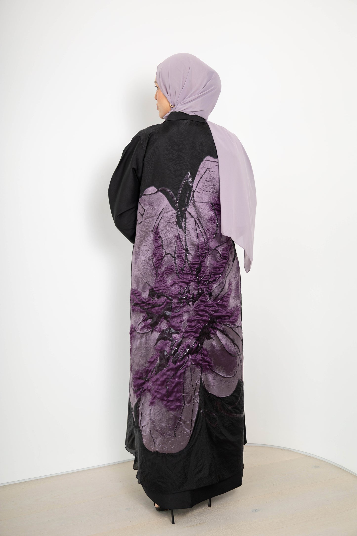 Zara Foils Abaya with Scarf