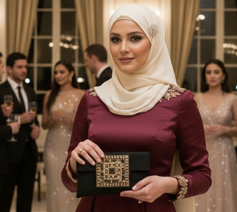 Mosaic Jewel Clutch