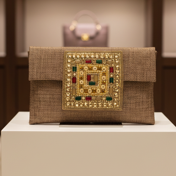 Mosaic Jewel Clutch