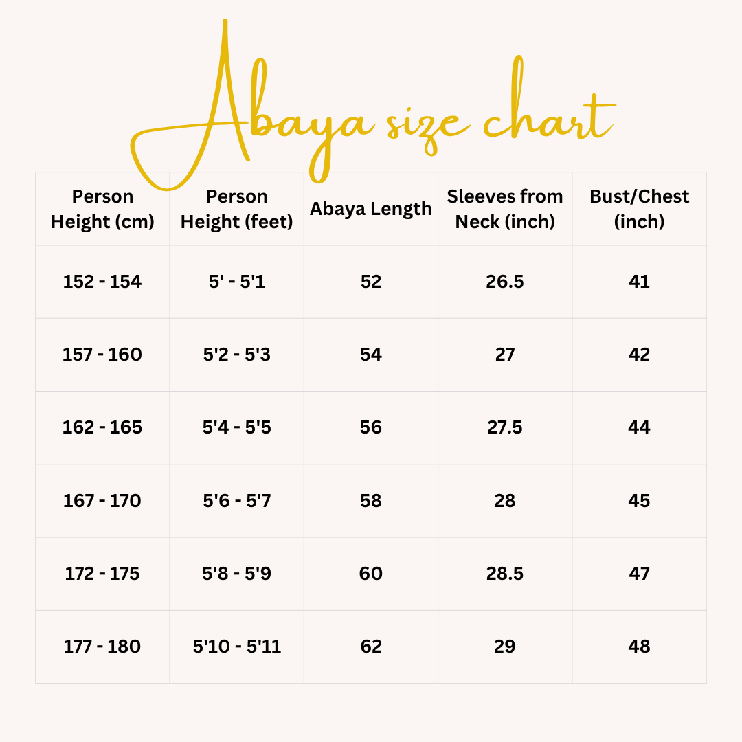 Paisley Abaya, 4 Piece Set