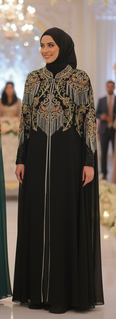 Nadia Chiffon Embellished Cape