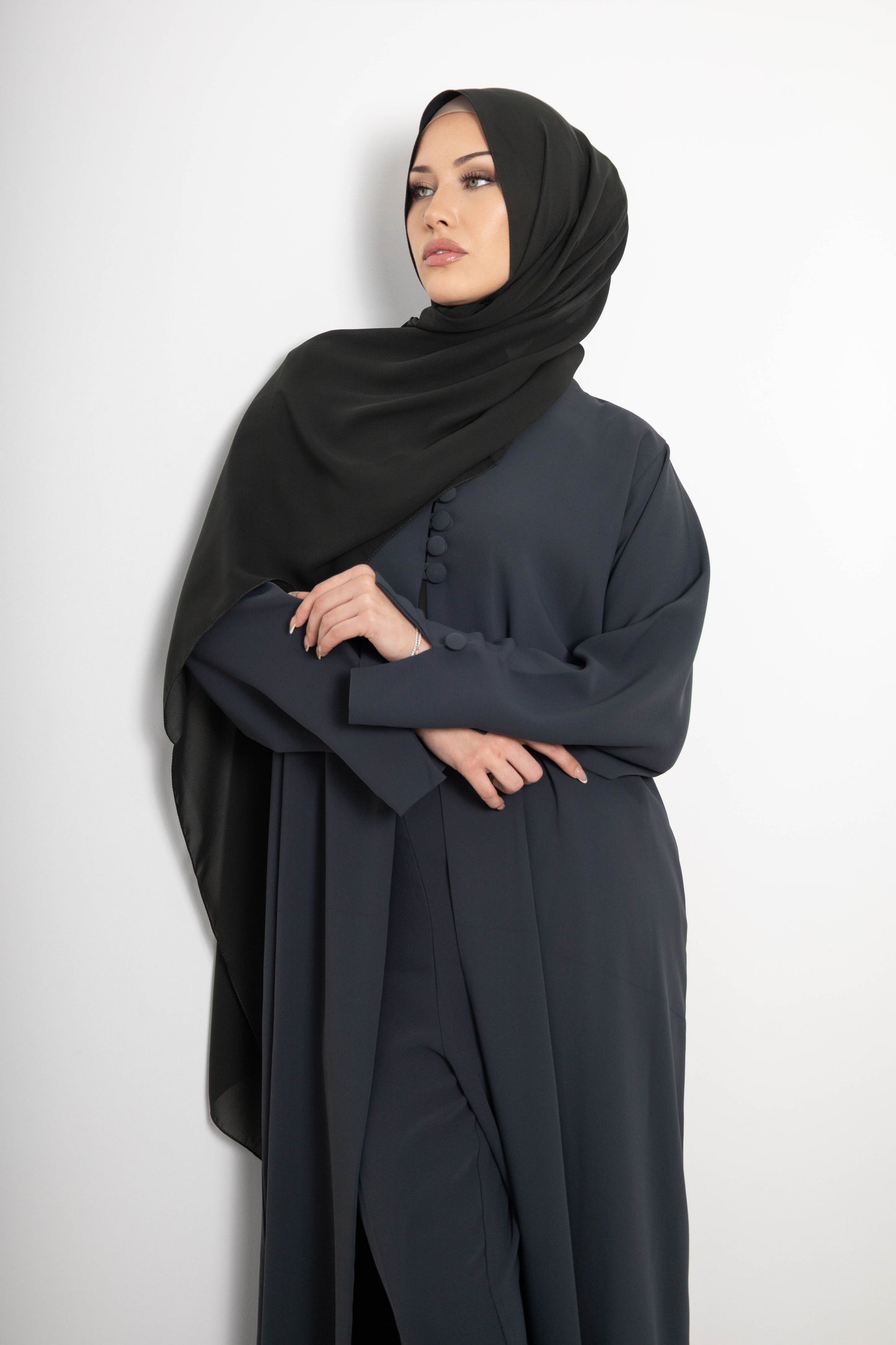 Emma Pants Abaya Set, 3-Piece Set