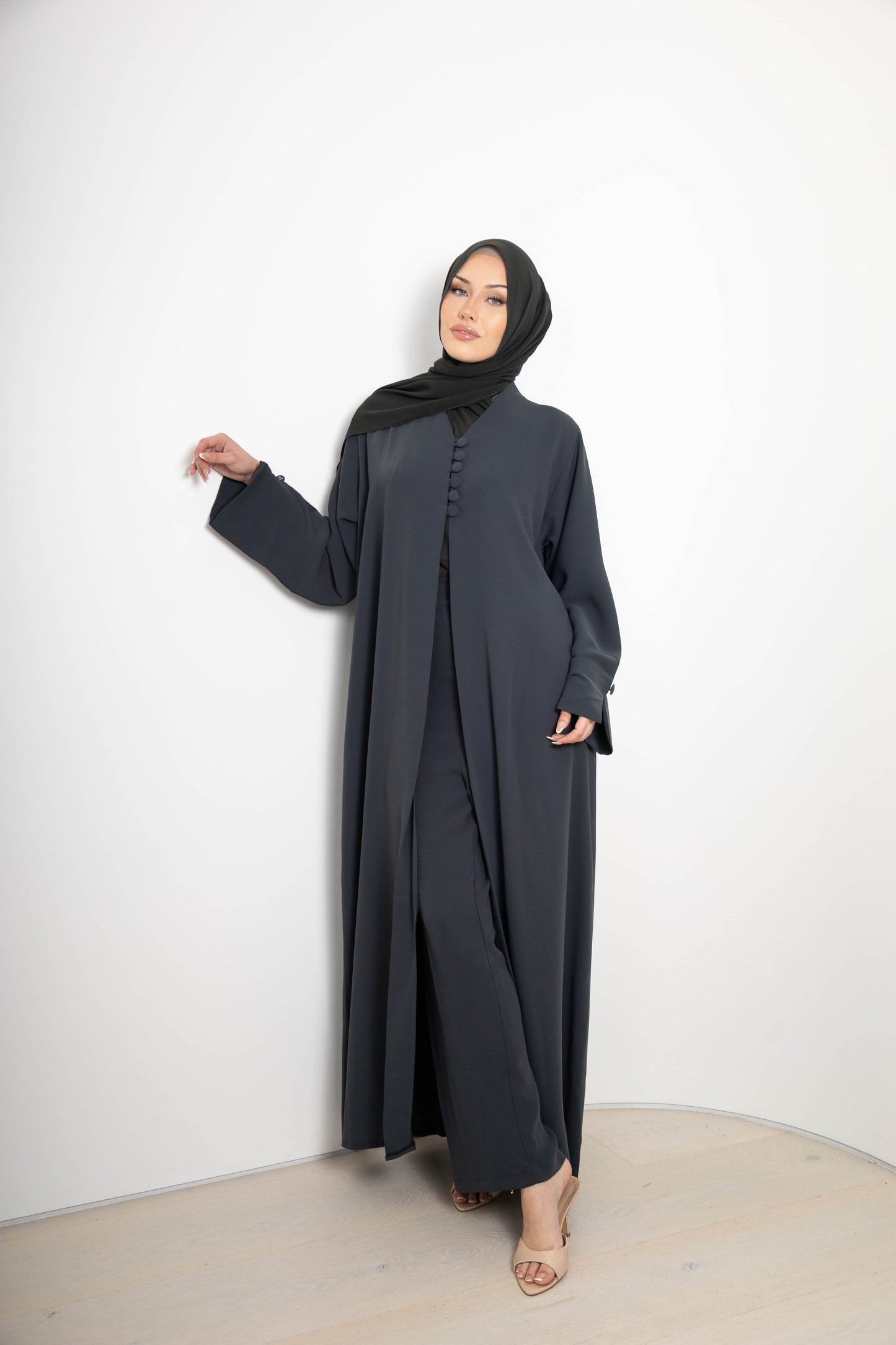 Emma Pants Abaya Set, 3-Piece Set