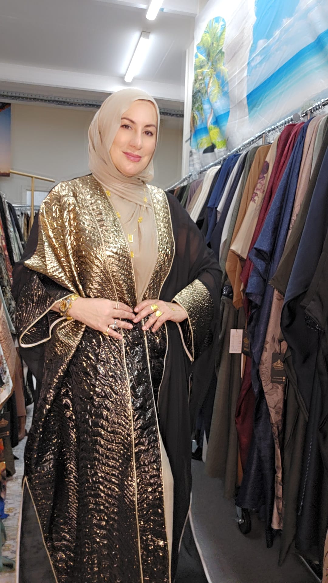 WASL FOIL 3PC ABAYA SET