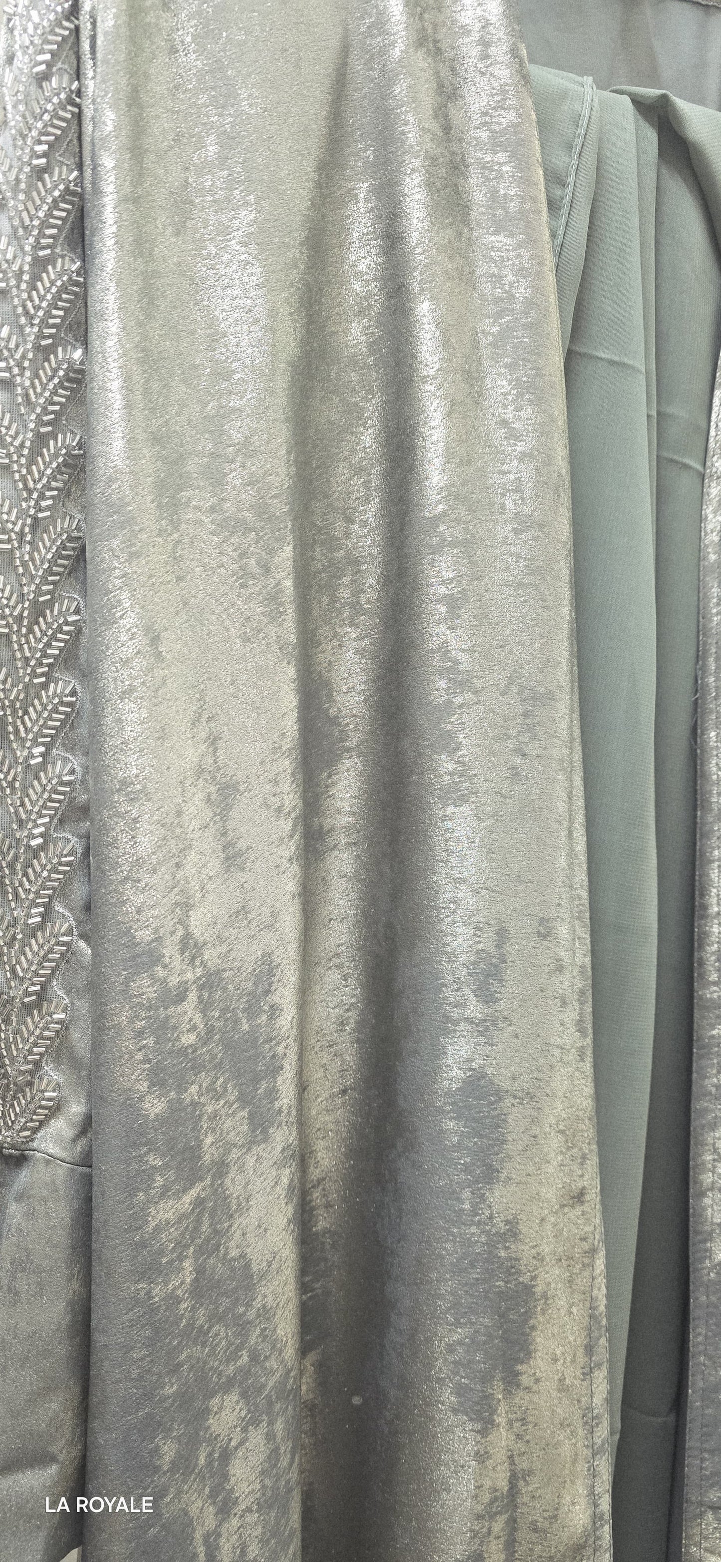 Beaded Metallica Abaya – 2-Piece Set