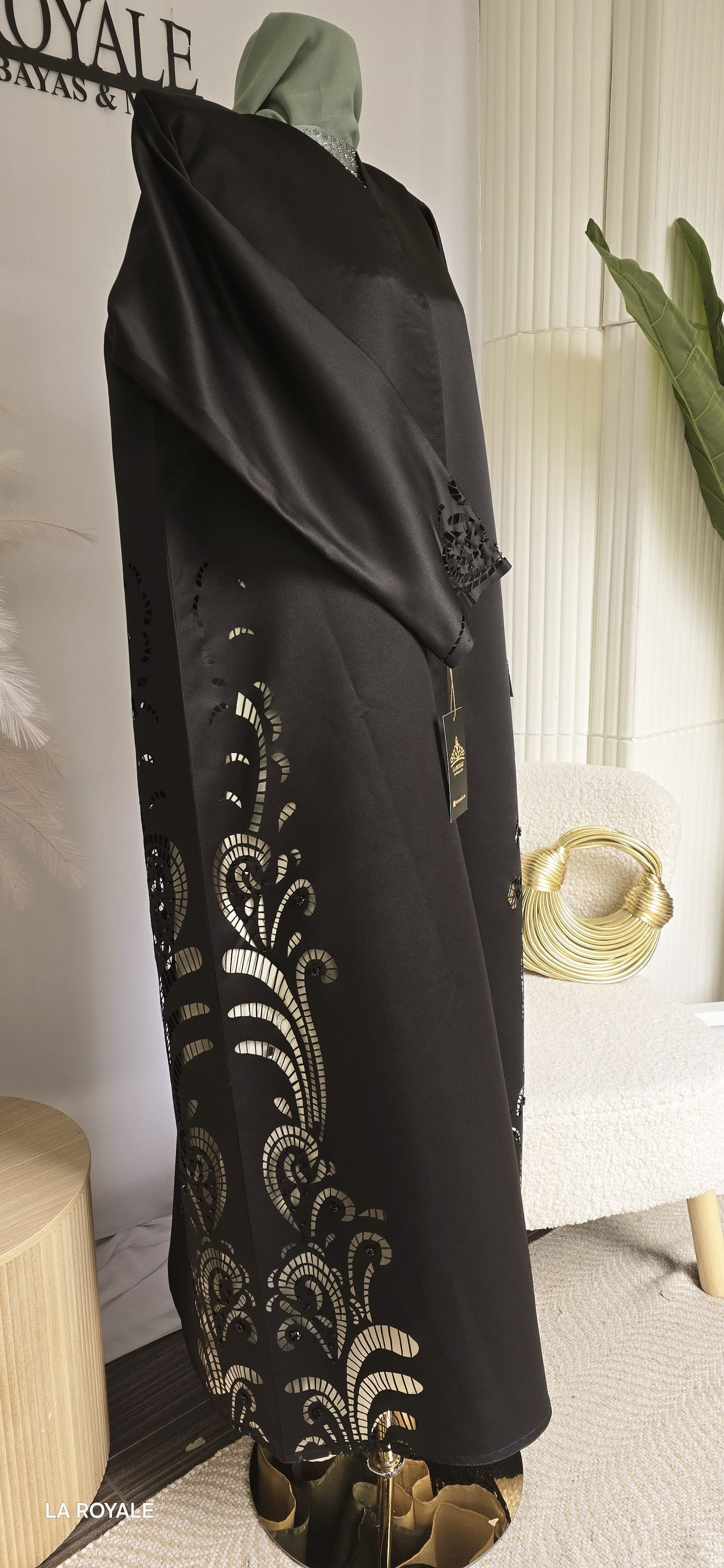 Laser Cut Abaya – 2-Piece Set