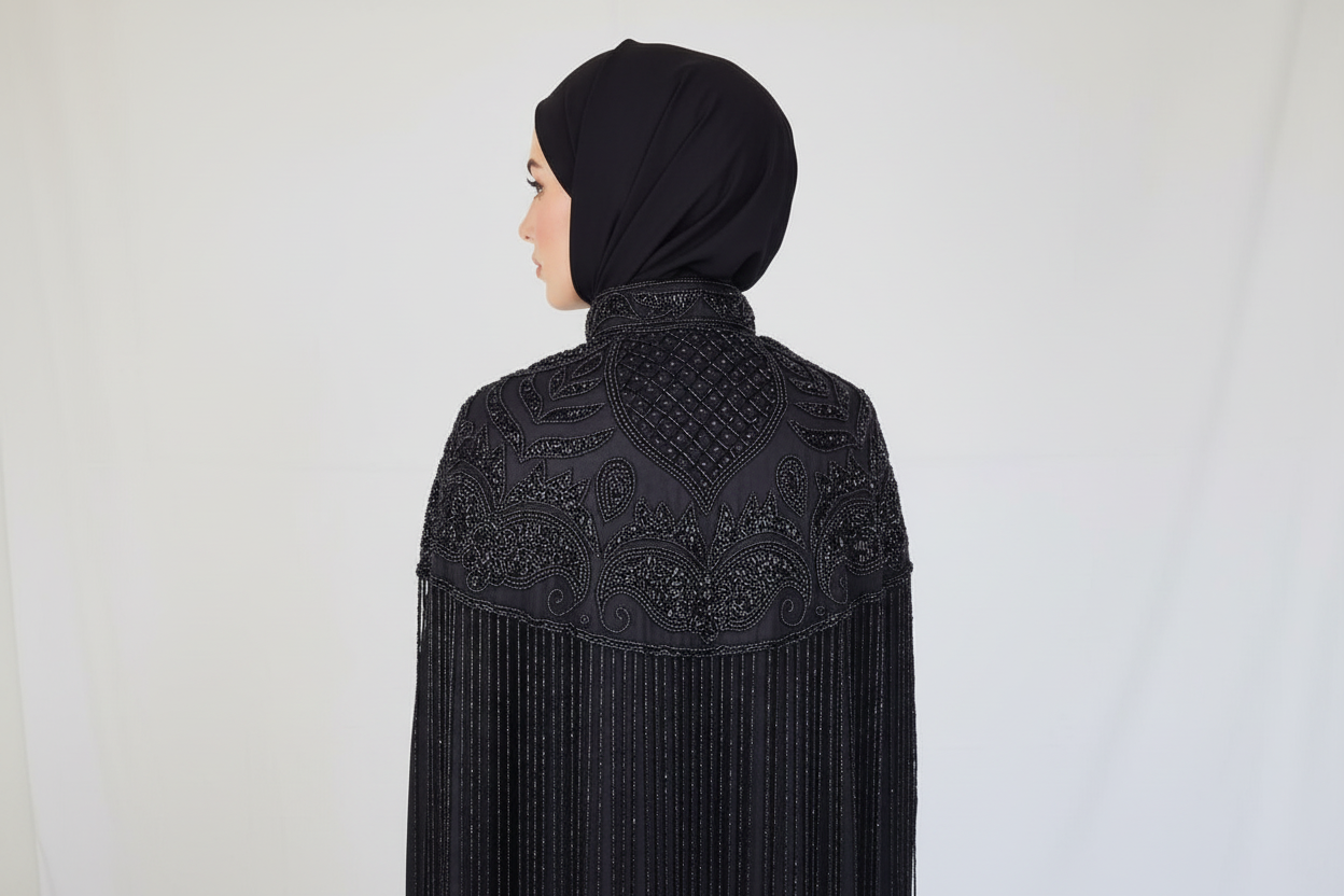 Queen Latifa Satin Crepe Cape