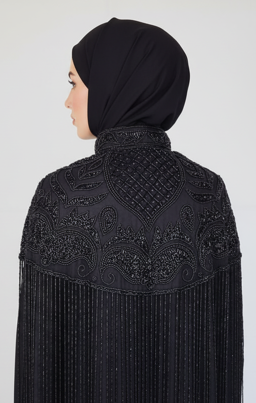 Queen Latifa Satin Crepe Cape