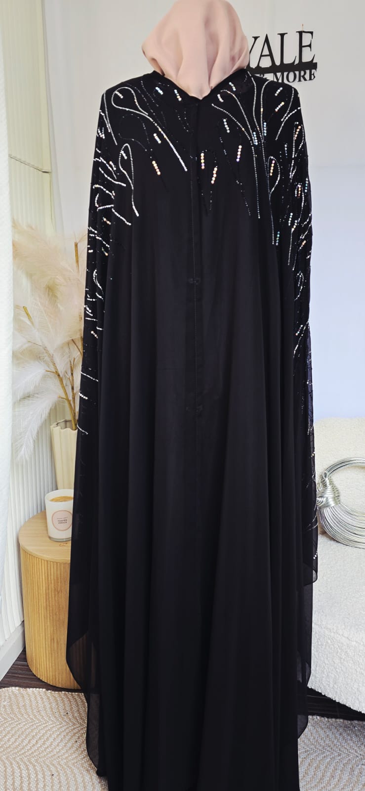 Teardrop Chiffon Cape with scarf