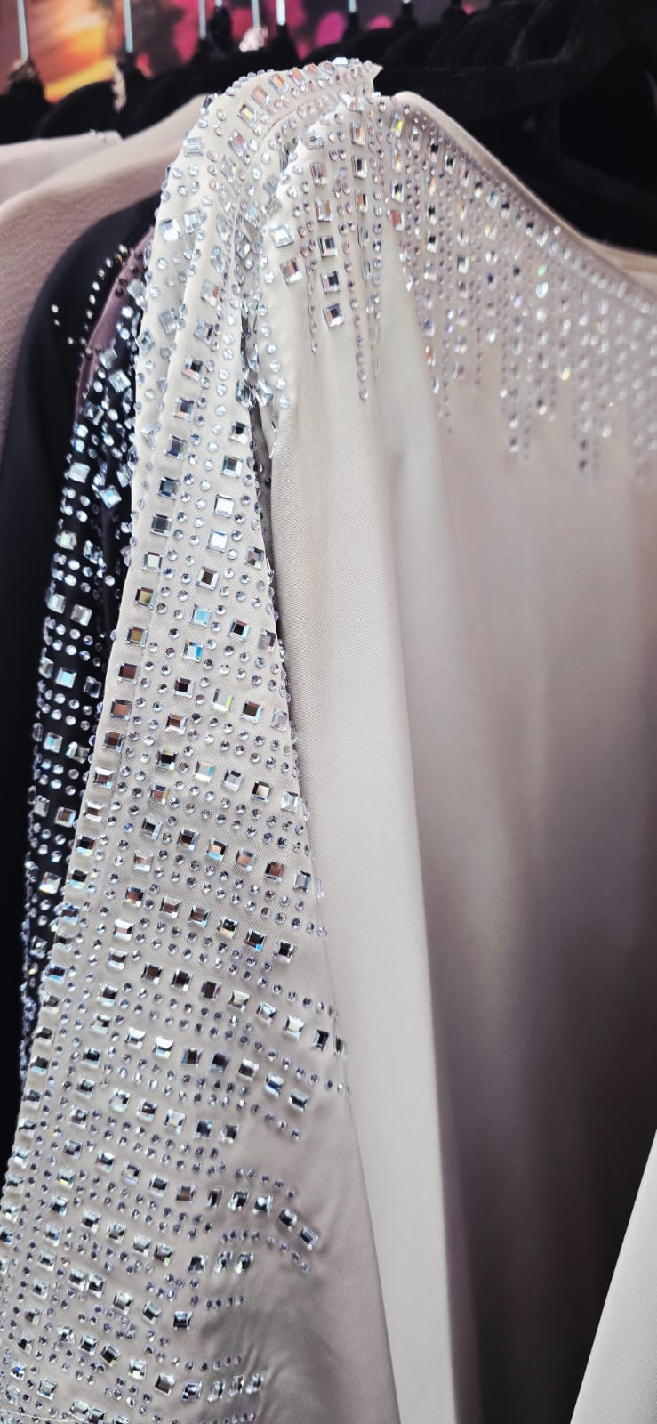 Dina Satin Crystal Batwing 2 pc