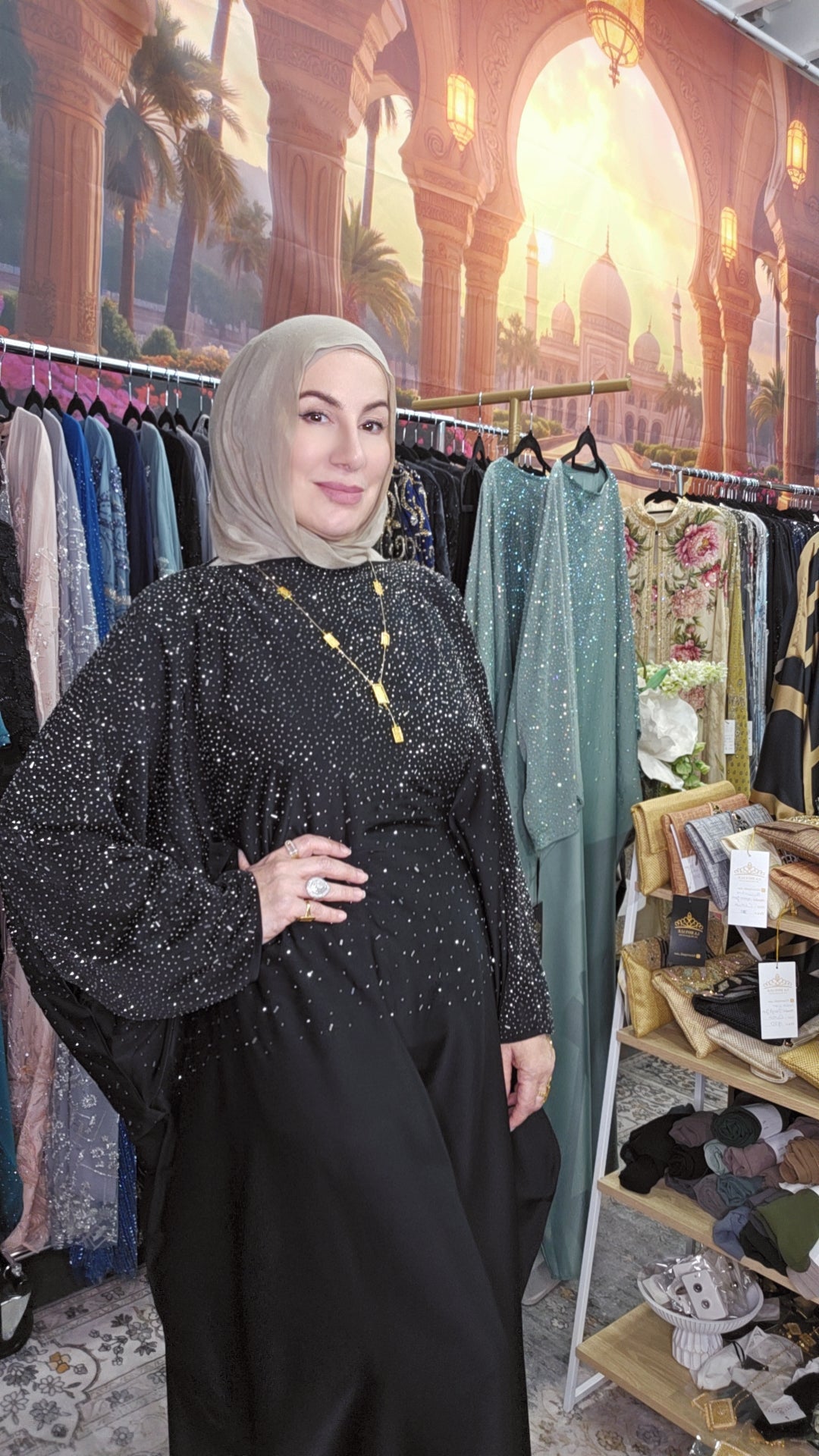 RHINESTONE BATWING (with internal belt)