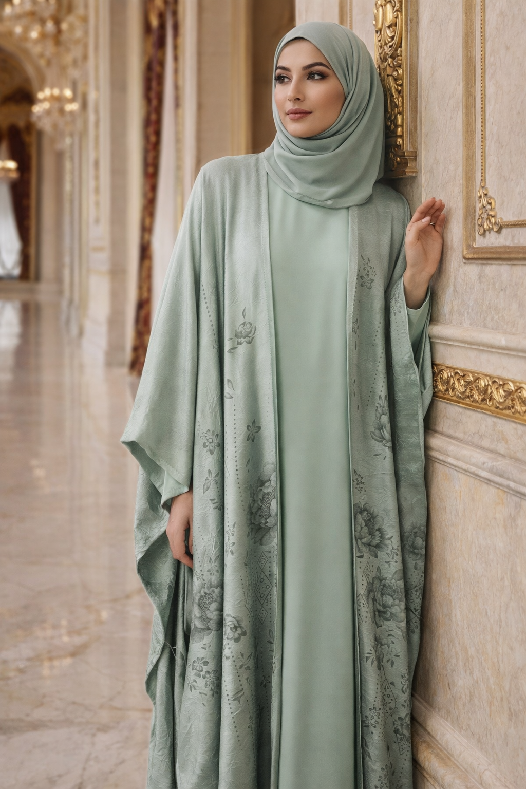 NUR 4 Pc Abaya Set