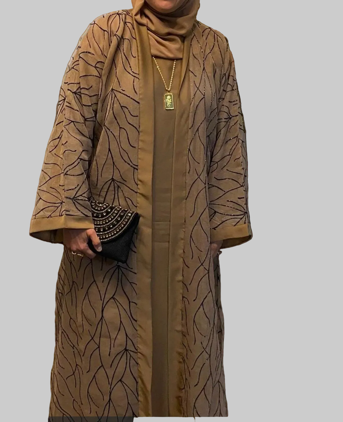 SOPHIA straight cut 4pc Abaya Set