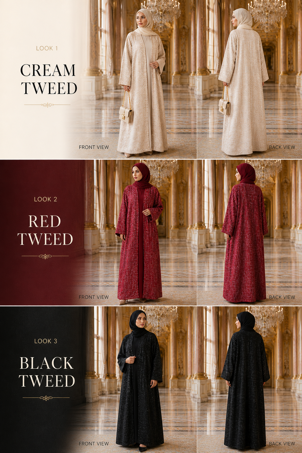 Tweed Abaya Set