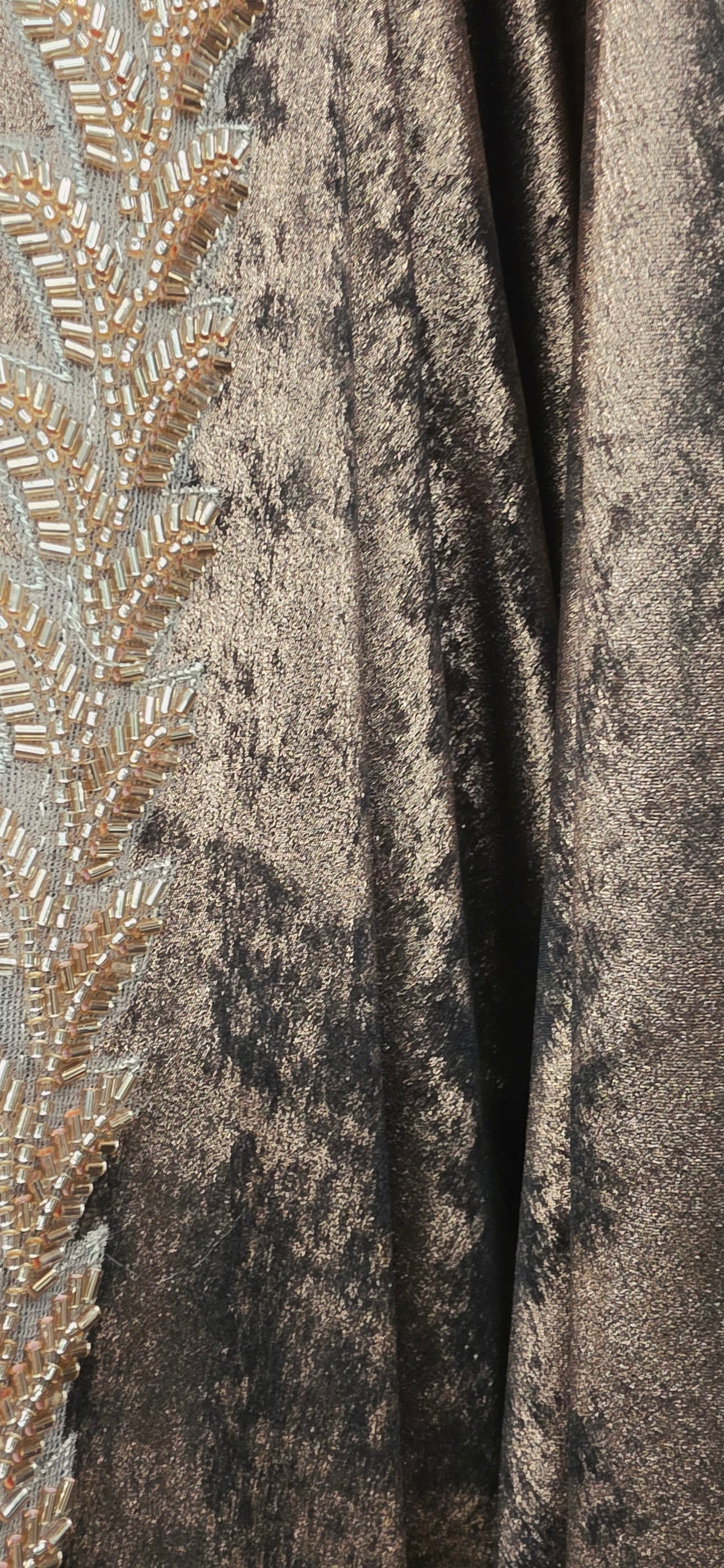 Beaded Metallica Abaya – 2-Piece Set