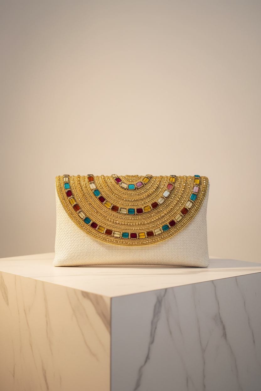 CLEOPATRA beaded Clutch