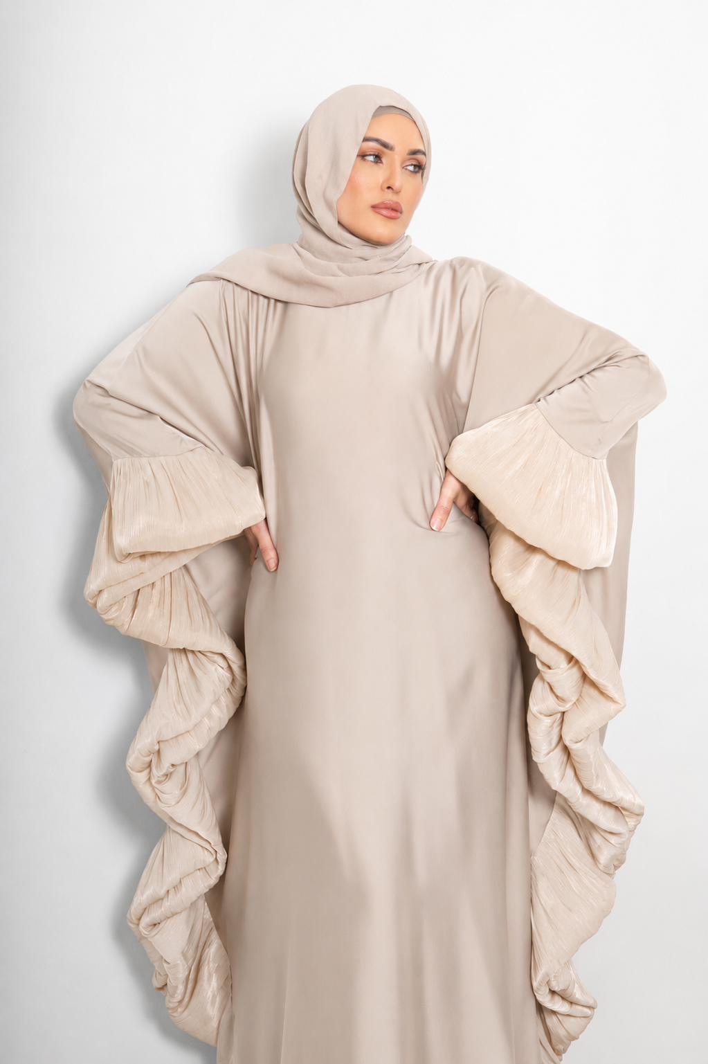 Maria Ruffle Abaya with Matching Scarf