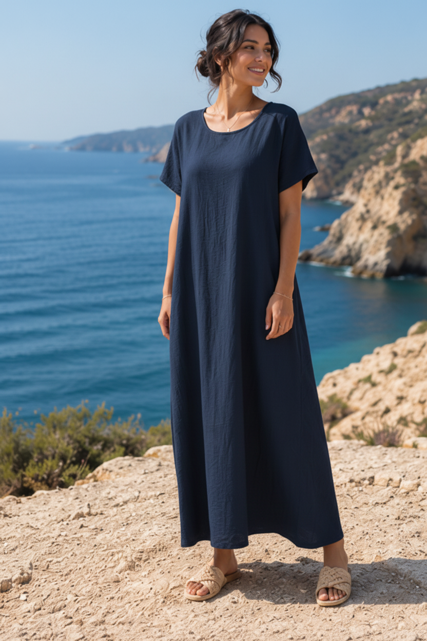 CEY fabric short sleeve inner dresses