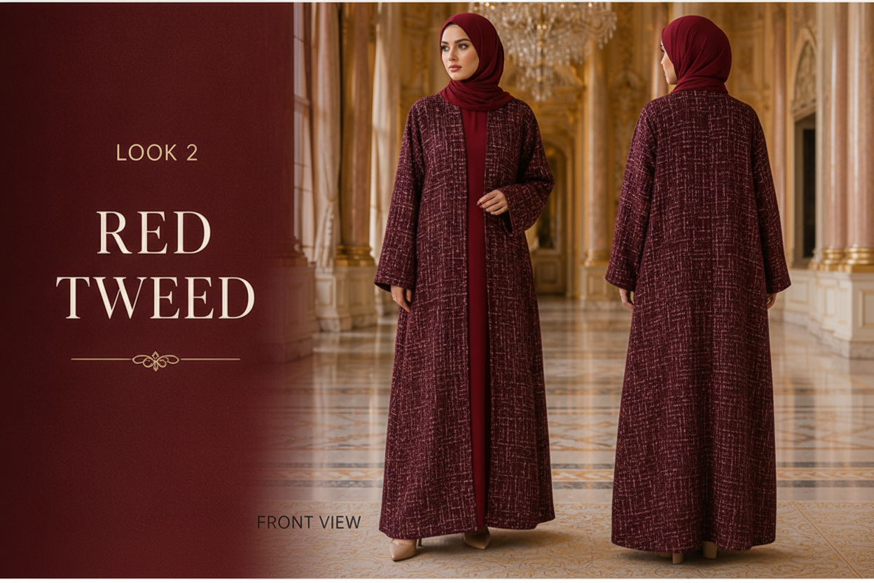 Tweed Abaya Set