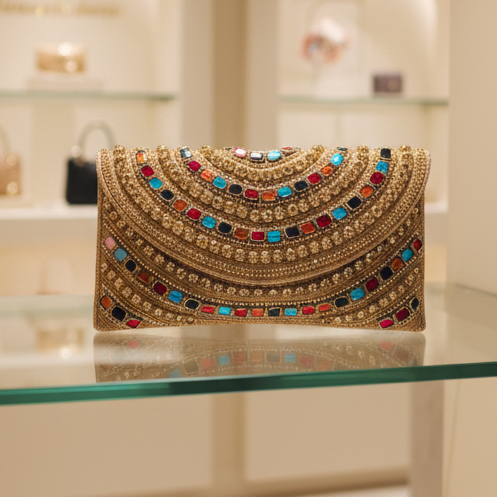CLEOPATRA beaded Clutch