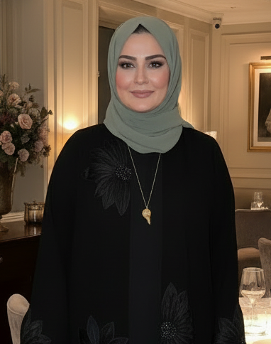 Chic Bloom Black Navy Bloom 2 Pc Abaya Set